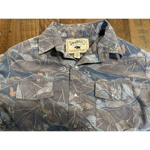 $125 Western Aloha Kohala Shirt Mens M Snap Button Big Island Hawaii USA Made